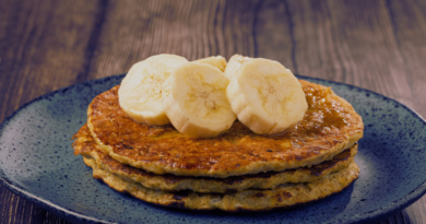 Panquecas de aveia com banana