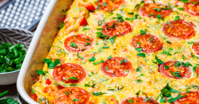 Omelete de forno com legumes