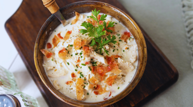 Frango desfiado com creme de abóbora