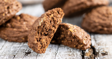 Biscoitos de quinoa e cacau